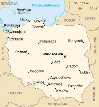 Mapa Polski, wysyłka na terenie całego kraju